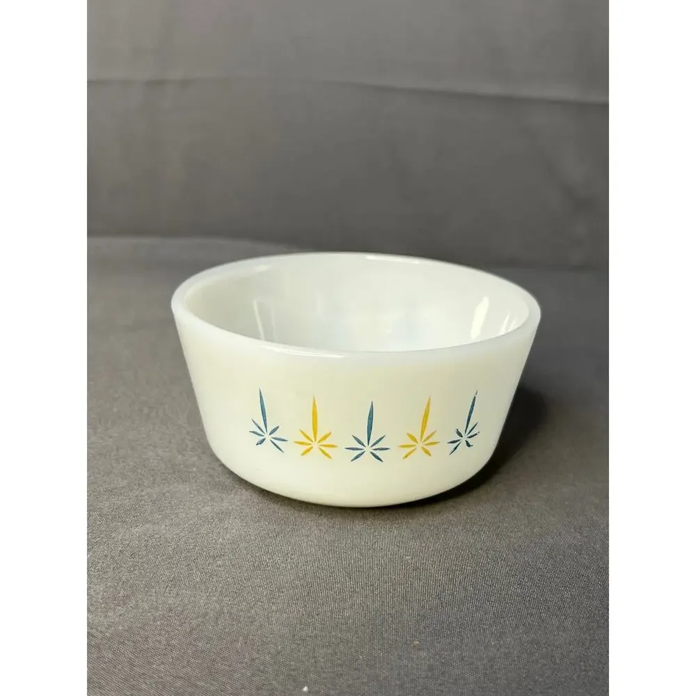Vintage Fire King Atomic Star 6oz Custard Dishes Set of 4